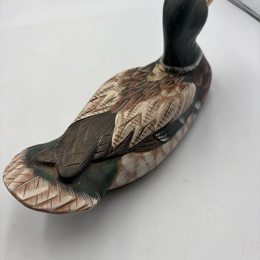 Hand Painted Wooden Mallard Duck, 9